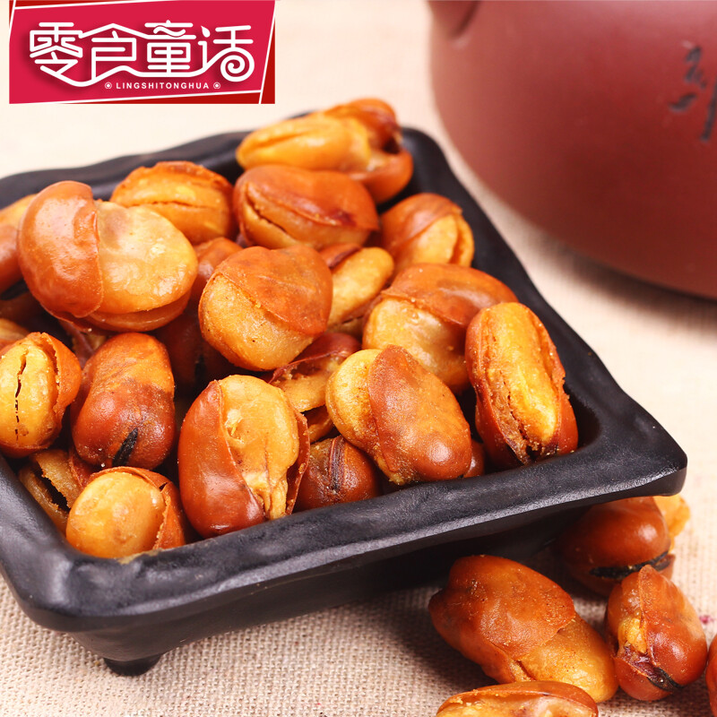 零食童话(Lingshitonghua) 麻花传统糕点特产天津麻花零食点心 香辣味兰花豆400g*10袋